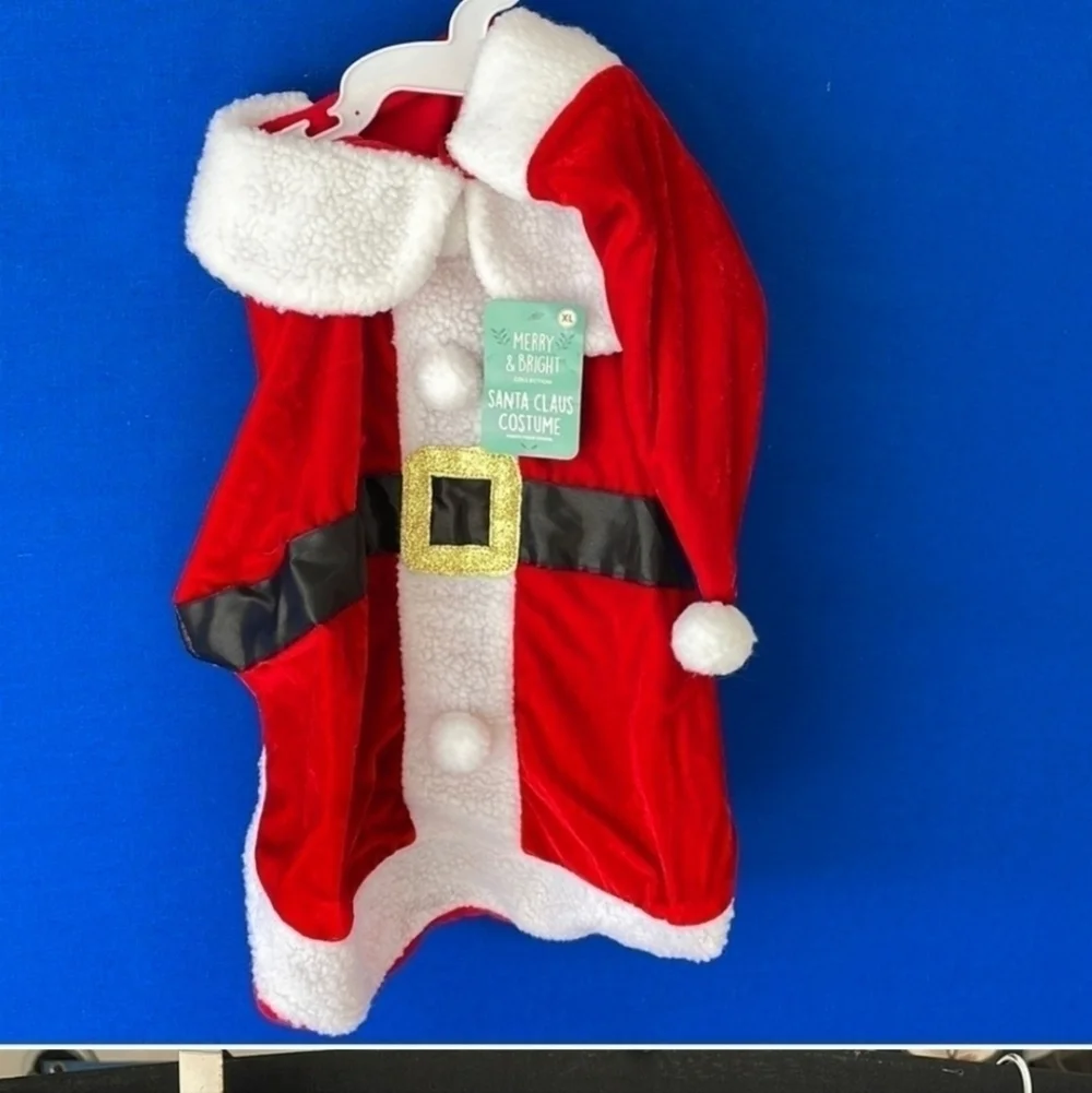 NWT Merry & Bright Santa Claus Dog Pet Costume Christmas Holiday Clothing New